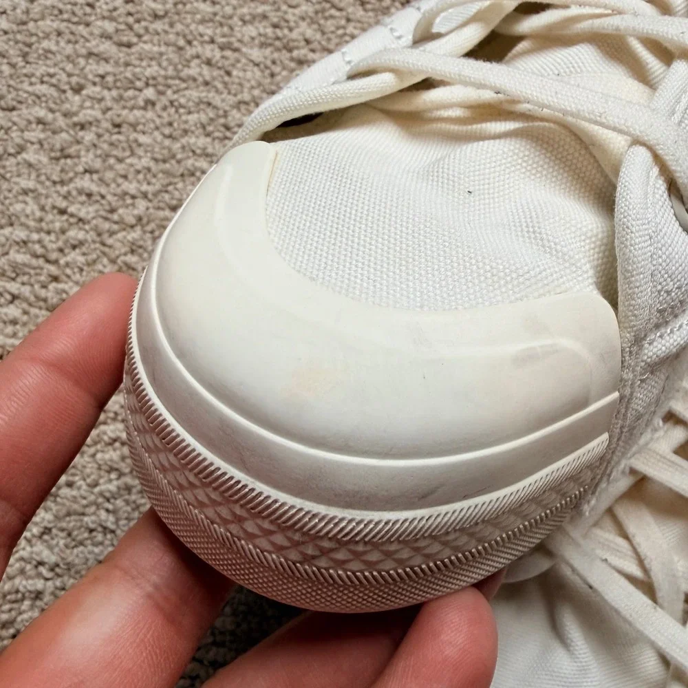 Adidas Y-3 Yohji Yamamoto Men 11 Nizza Distressed High Top White Canvas Sneakers